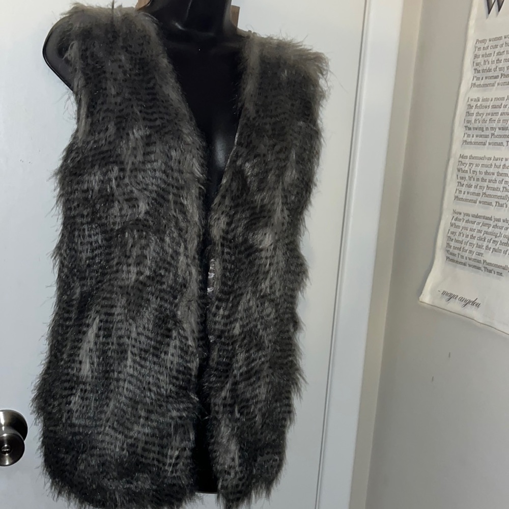 Cute faux fur vest!